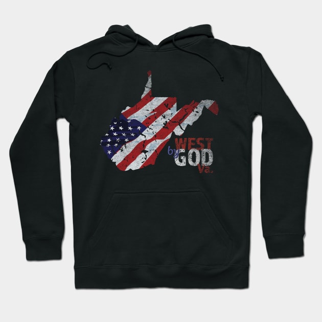 West Virginia State Design West By God Hoodie by Get Hopped Apparel